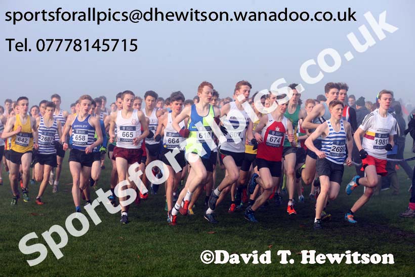 Mens under-17s, European Cross Country Trials, Sefton Park, Liverpool. Photo: David T. Hewitson/Sports for All Pics